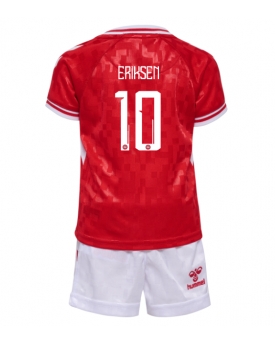 Danimarca Christian Eriksen #10 Maglia Gara Casa Repliche Europei 2024 Bambino